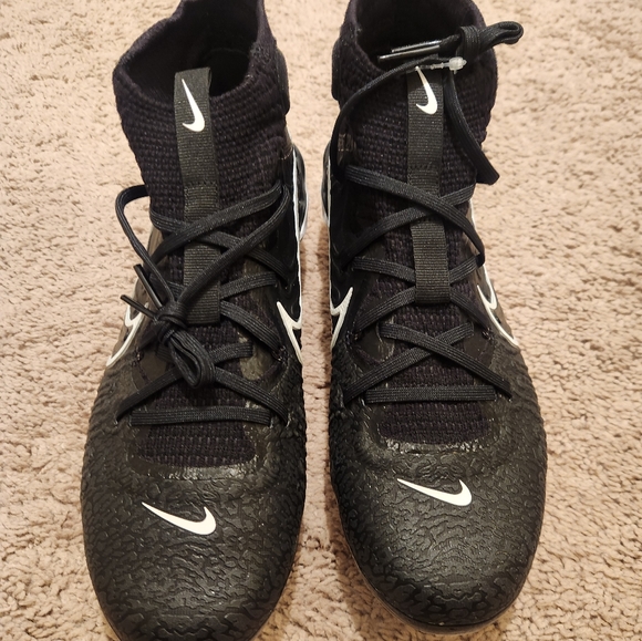 Nike Alpha Huarache NXT Metal Men's Black/WhiteCleats - DJ6517-001 New - Picture 15 of 16